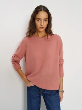 Reformation Cashmere Boyfriend Sweater Pink - Size XS